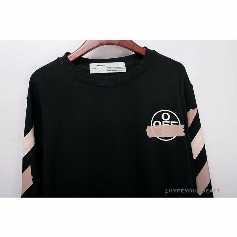 OFF-WHITE Rubber Strip Arrow Long Sleeve Shirt ‘BLACK’