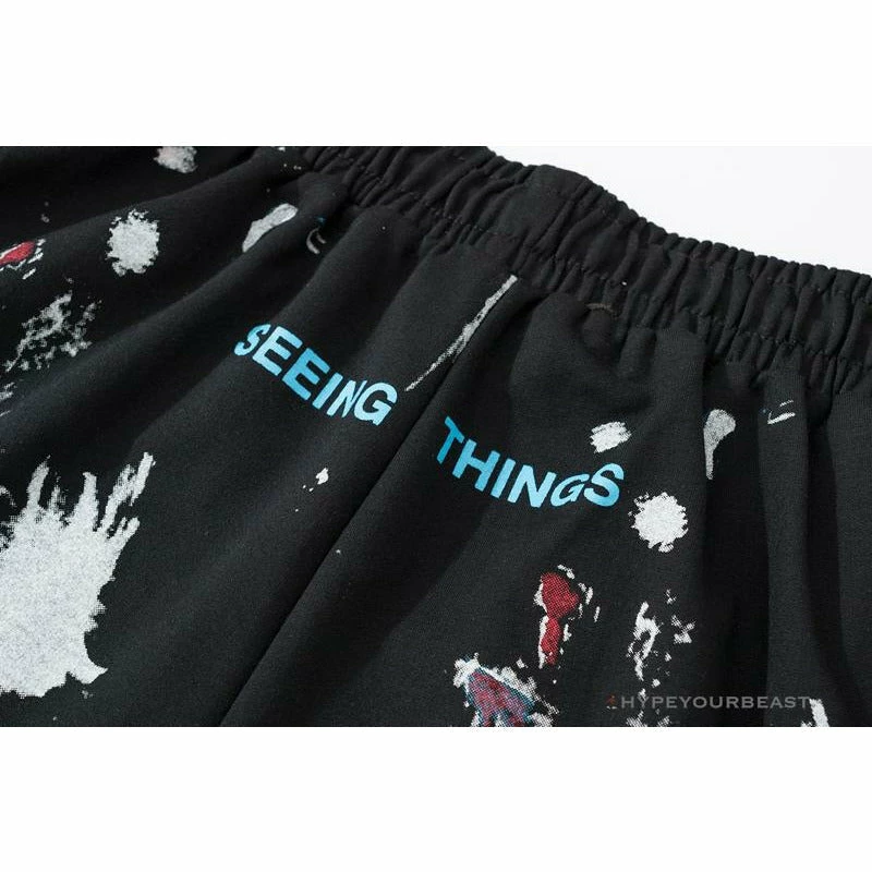 Pants OFF-WHITE Hot Starry Sky Fireworks Shorts ‘BLACK’