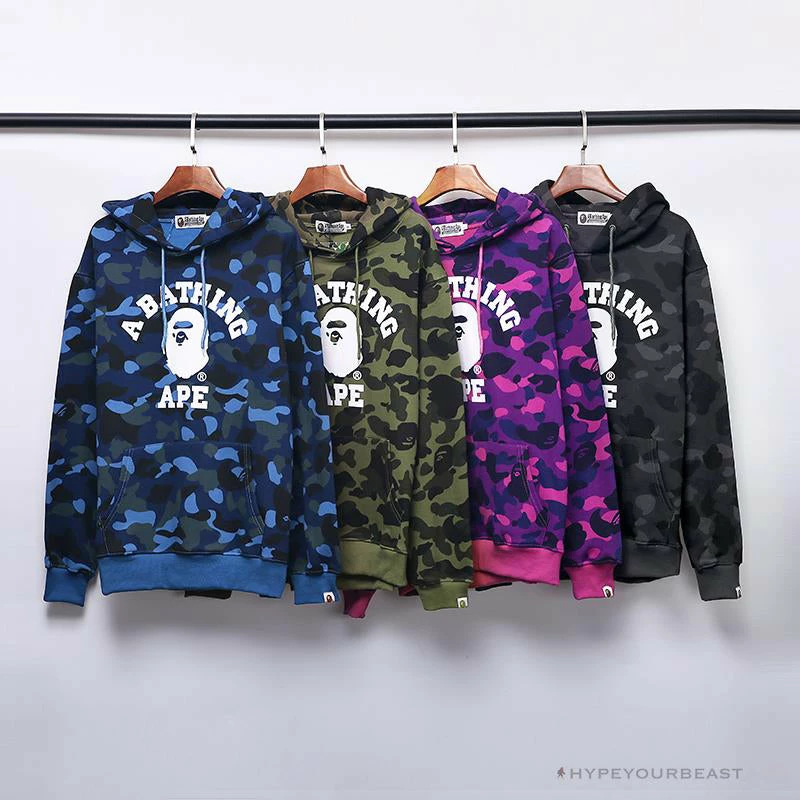 Clothes BAPE X Bathing Ape Head Camouflage Hoodie ‘GREEN’