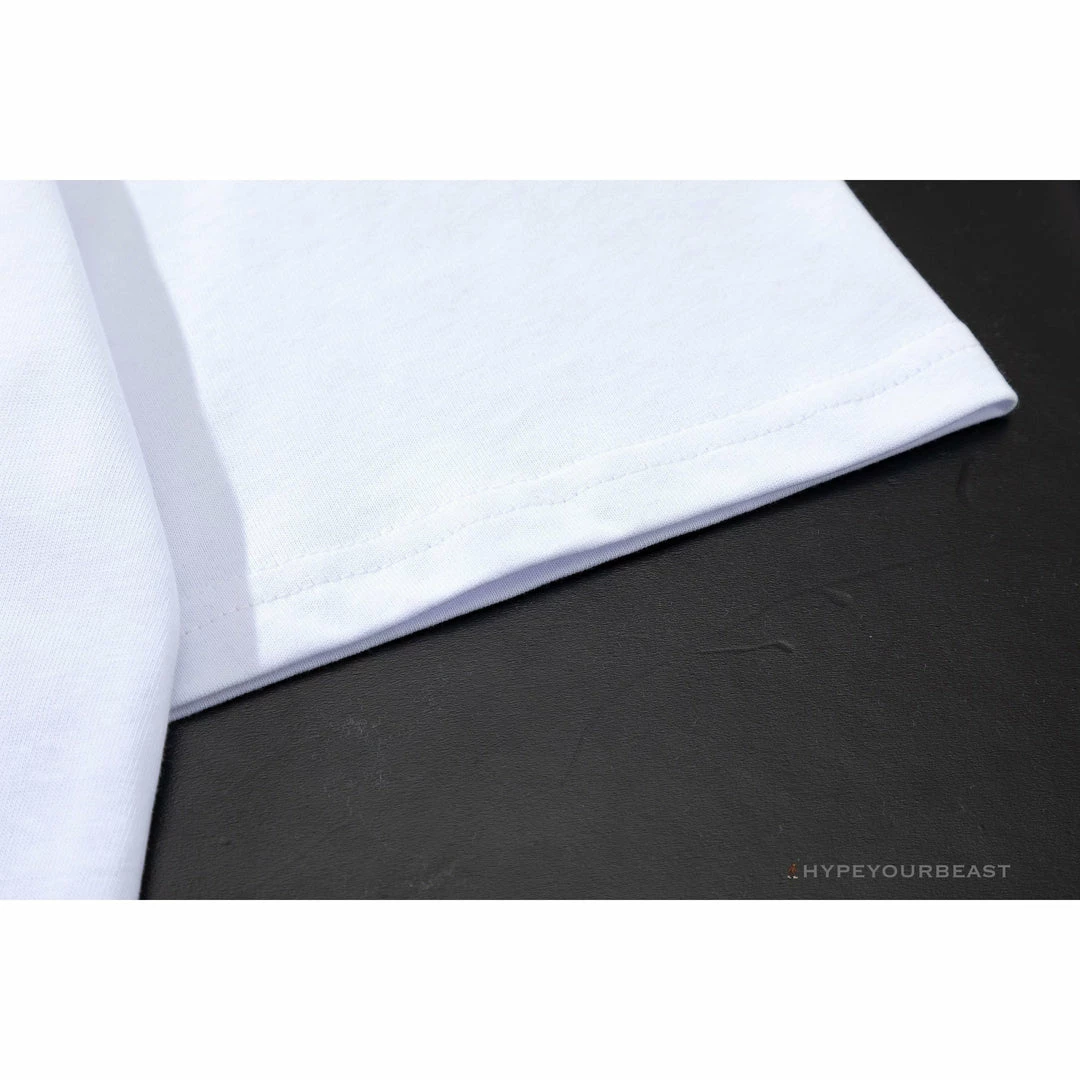 OFF-WHITE Acrylic Hand-Painted Graffiti Pattern Tee Shirt ‘WHITE’