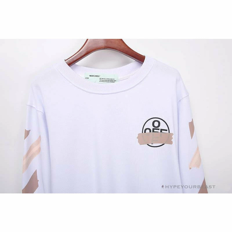 OFF-WHITE Rubber Strip Arrow Long Sleeve Shirt ‘WHITE’