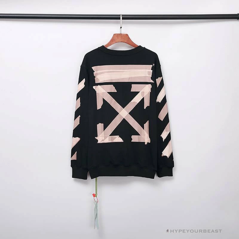 OFF-WHITE Rubber Strip Arrow Long Sleeve Shirt ‘BLACK’