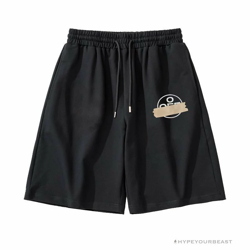 Pants OFF-WHITE Explosive Strip Basic Arrow Shorts ‘BLACK’
