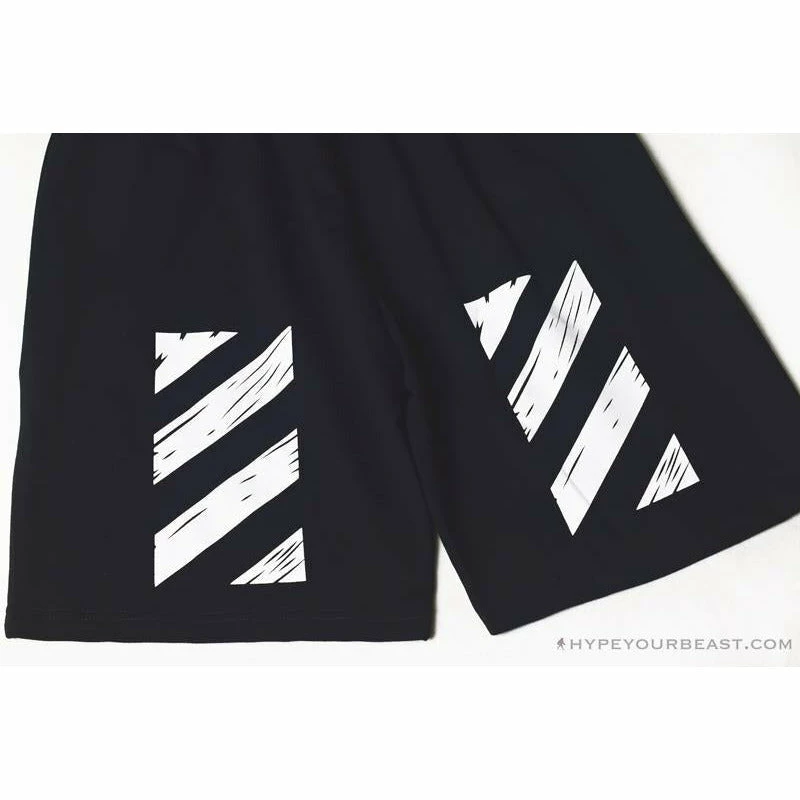Pants OFF-WHITE Classic Seeing Things Shorts ‘BLACK’