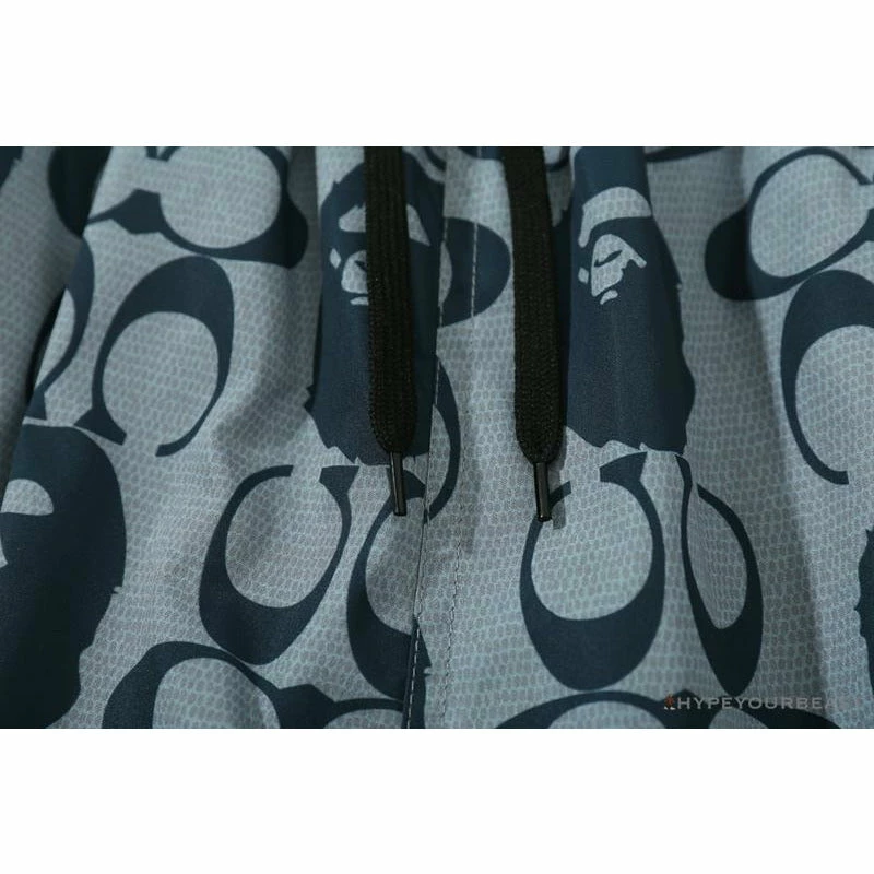 BAPE X COACH Co-Branded Grey-Blue Shorts Clothes