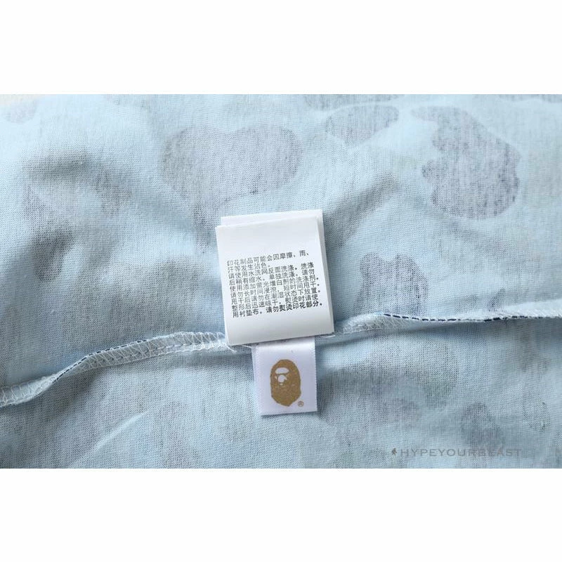 BAPE Ape Head Star Camouflage Shading Tee Shirt ‘BLUE’