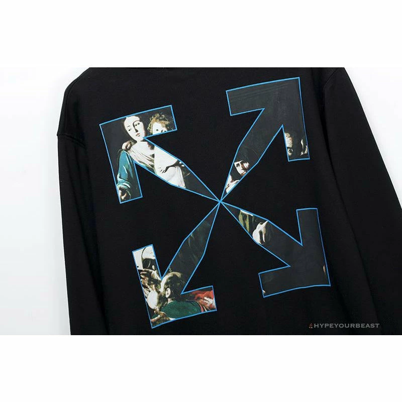 OFF-WHITE New Madonna Painting Cotton Terry Long Sleeve Shirt ‘BLACK’ Shirts