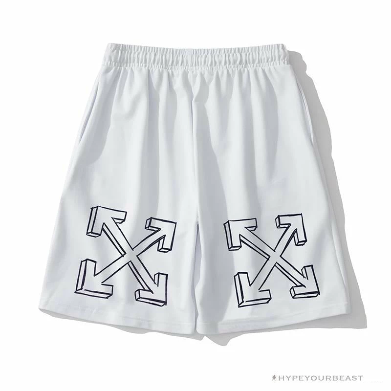 OFF-WHITE Dimensional Sketch Shorts ‘WHITE’ Pants