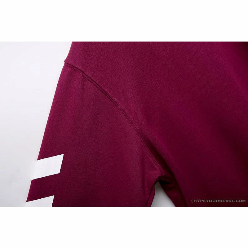OFF-WHITE Classic Basic Cotton Terry Long Sleeve Shirt ‘WINE RED’ Shirts