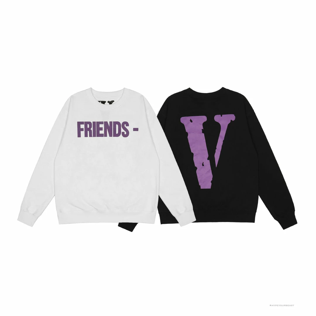 HypeYourBeast Shirts Vlone Purple Friends Shirt – Black