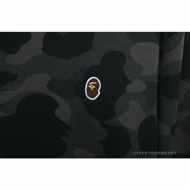 Clothes BAPE Classic Ape Head Embroidered Camouflage Long Sleeve Shirt ‘GREY’