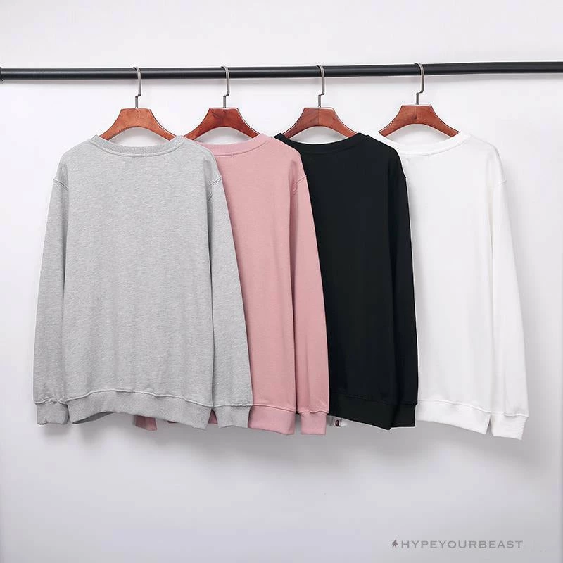 BAPE Classic Ape Head Embroidered Long Sleeve Shirt ‘PINK’ Clothes