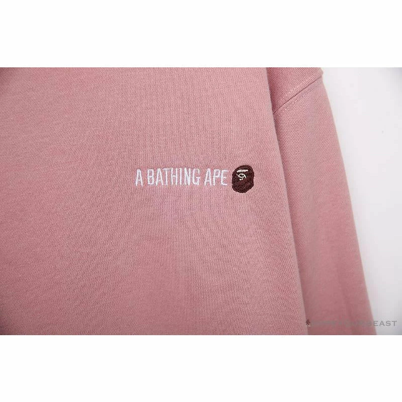 BAPE Behind The Great Ape-Man Head Long Sleeve Shirt ‘PINK’ Clothes