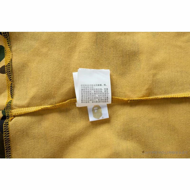 Clothes BAPE KIDS Color Ape Head Camouflage Tee Shirt ‘YELLOW’