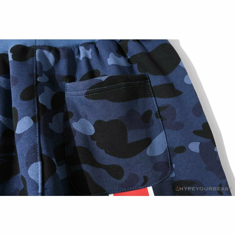 BAPE X PSG Paris Saint-Germain Camouflage Blue Pants Clothes