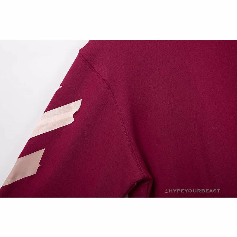 OFF-WHITE Rubber Strip Arrow Long Sleeve Shirt ‘WINE RED’ Shirts