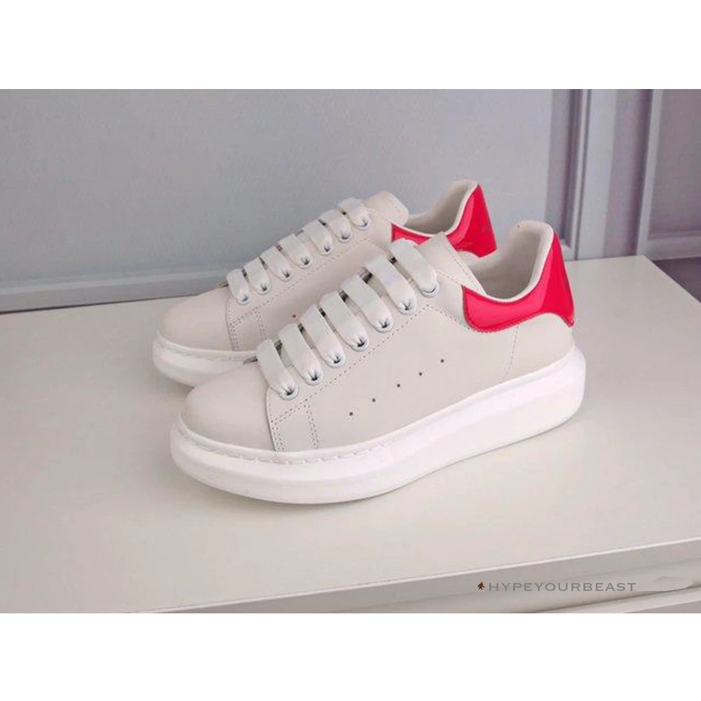 Alexander McQueen White / Pink Lace Up Sneaker A. Mcqueen