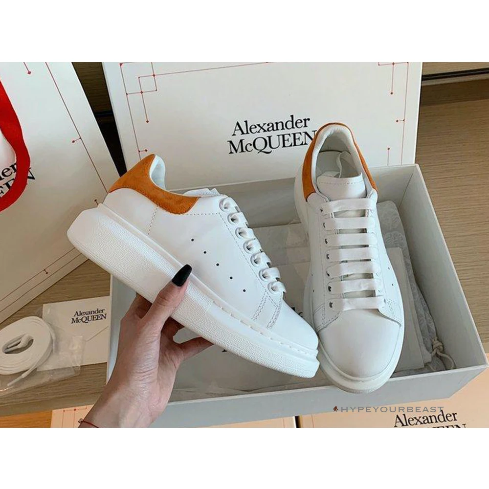 Alexander McQueen Women’s White / Orange Sneaker