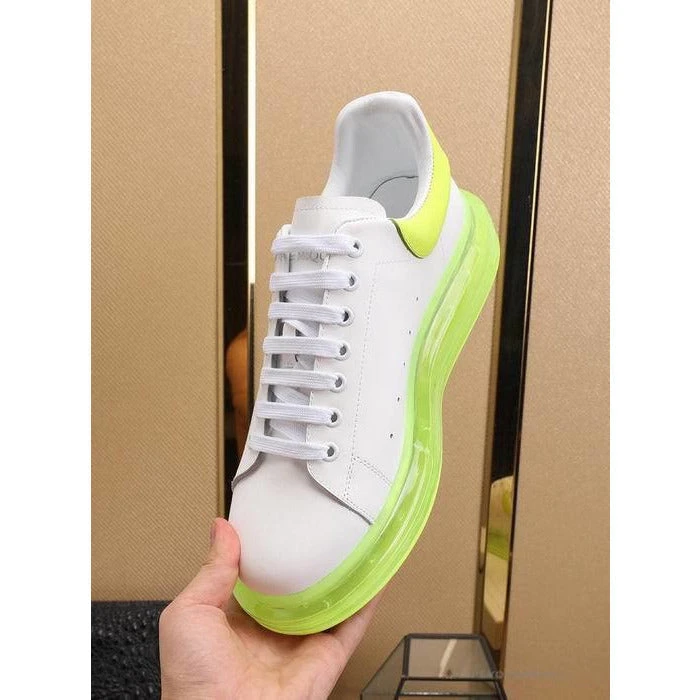 A. Mcqueen Alexander McQueen White / Neon Green Sole Sneaker