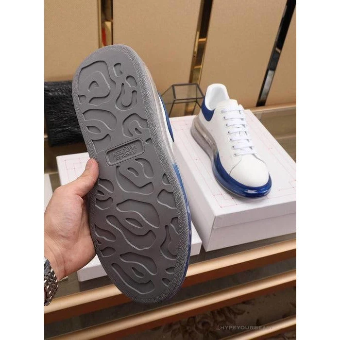 A. Mcqueen Alexander McQueen White / Blue Rubber Sole Air Platform Sneaker