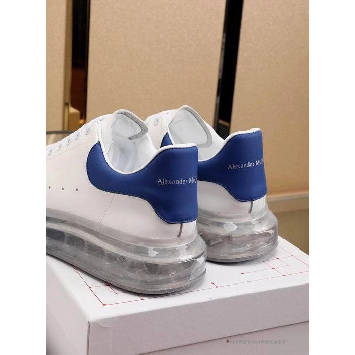 A. Mcqueen Alexander McQueen White / Blue Rubber Sole Air Platform Sneaker