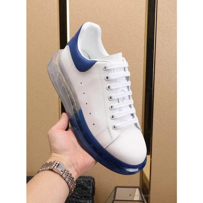A. Mcqueen Alexander McQueen White / Blue Rubber Sole Air Platform Sneaker