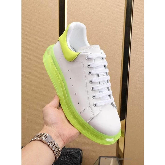 A. Mcqueen Alexander McQueen White / Neon Green Sole Sneaker