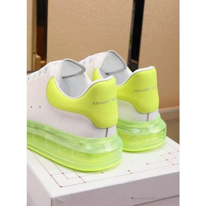 A. Mcqueen Alexander McQueen White / Neon Green Sole Sneaker