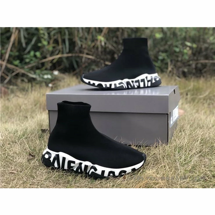 bcg sock sneakers ‘graffiti – black white’ Ba*len*cia*ga