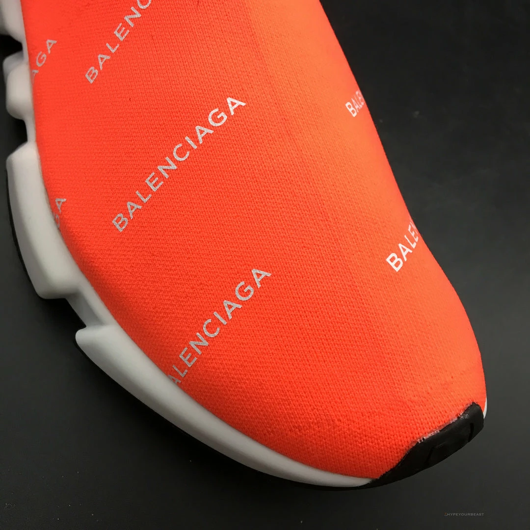 bcg sock sneakers logo print red / white Ba*len*cia*ga