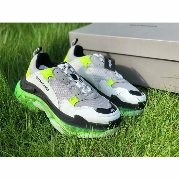 bcg triple s grey / neon Ba*len*cia*ga triple s