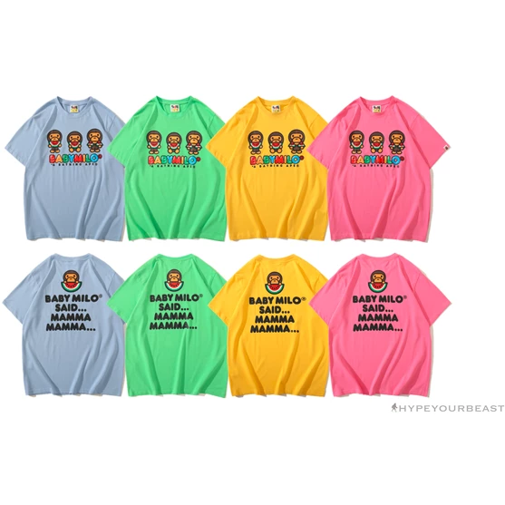 BAPE Baby Milo Watermelon Little Monkey Tee Shirt ‘YELLOW’ Clothes