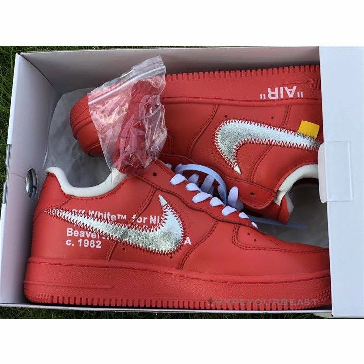 Off White X Nike Air Force 1 Low “Red”