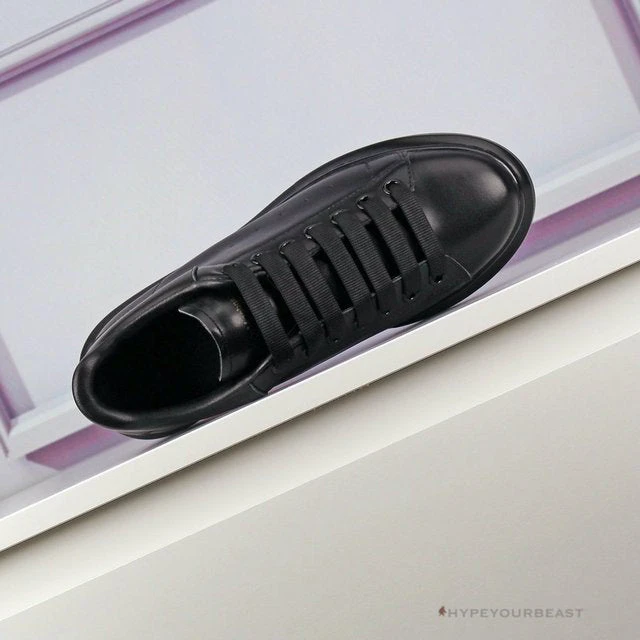 Alexander McQueen Black On Black Lace Up Sneaker A. Mcqueen