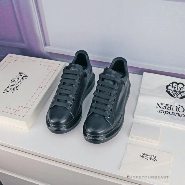 Alexander McQueen Black On Black Lace Up Sneaker A. Mcqueen