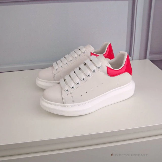 Alexander McQueen White / Pink Lace Up Sneaker A. Mcqueen