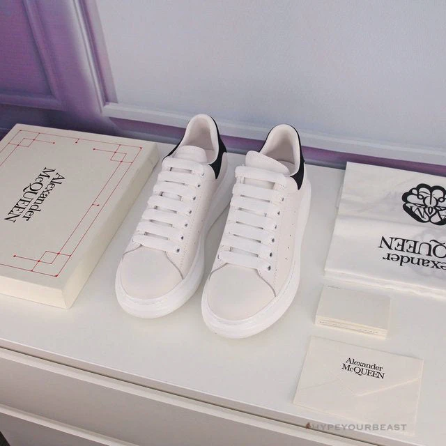A. Mcqueen Alexander McQueen White / Black Suede Heel Sneaker
