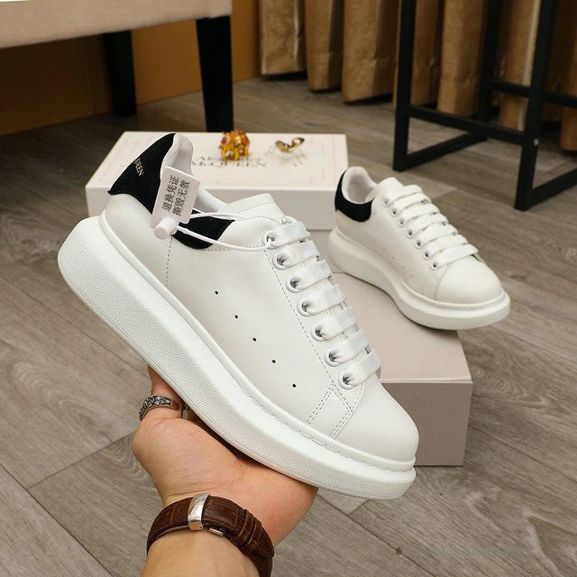 A. Mcqueen Alexander McQueen White / Black Suede Heel Sneaker