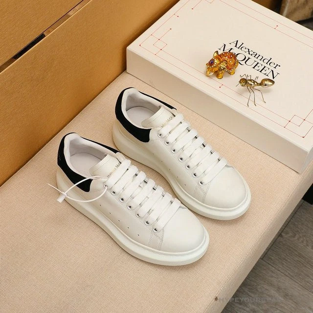 A. Mcqueen Alexander McQueen White / Black Suede Heel Sneaker
