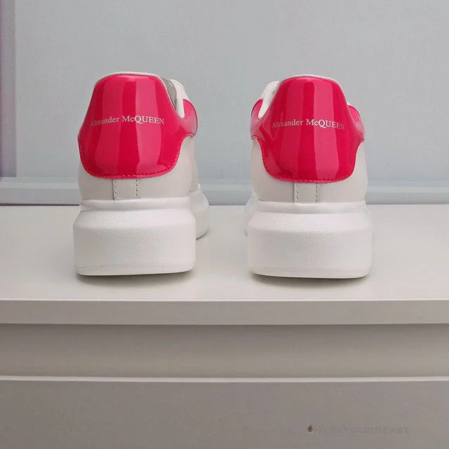 Alexander McQueen White / Pink Lace Up Sneaker A. Mcqueen