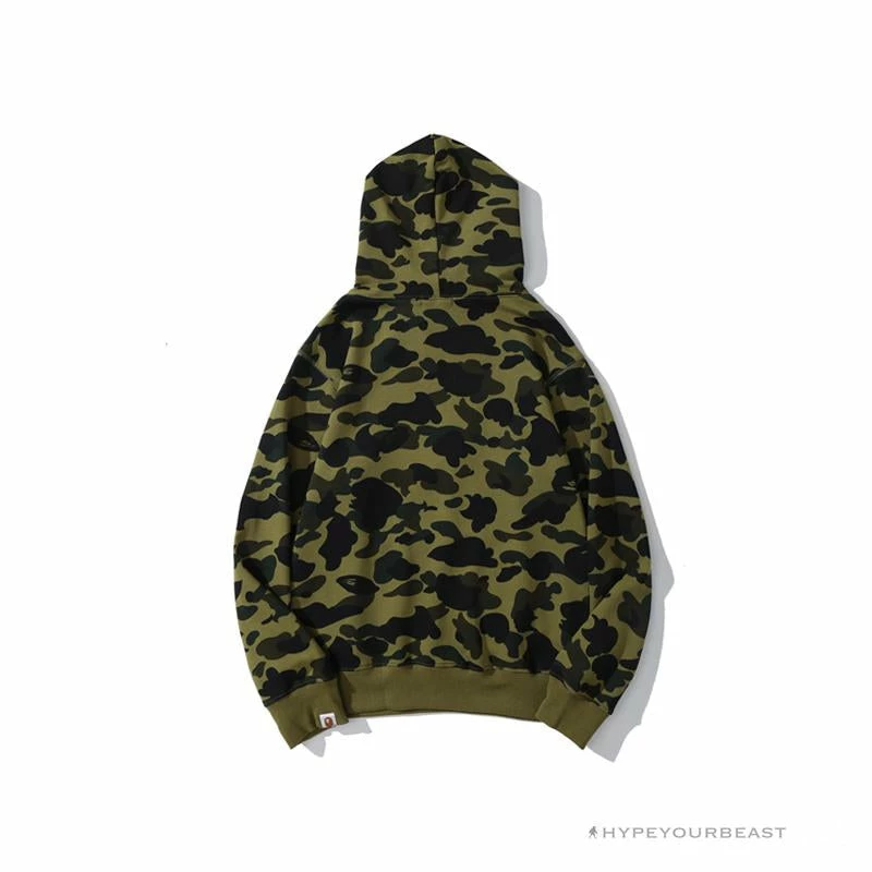 HypeYourBeast BAPE Camouflage Kangaroo Hooded Hoodie Green Clothes