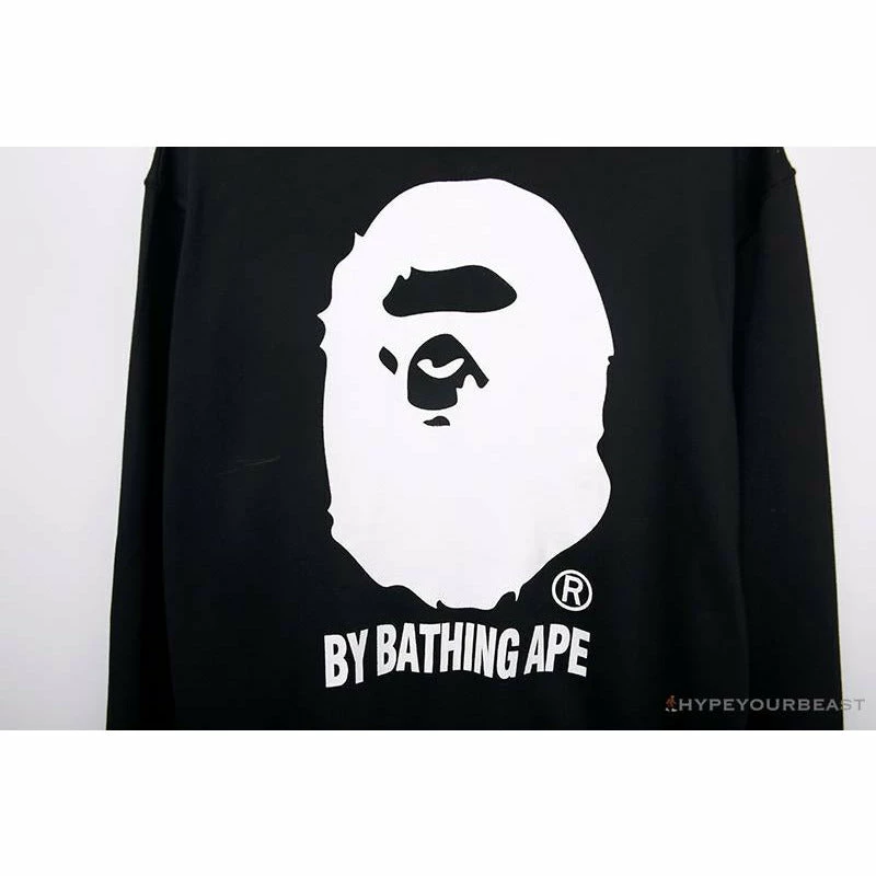 Clothes BAPE Behind The Great Ape-Man Head Long Sleeve Shirt ‘BLACK’
