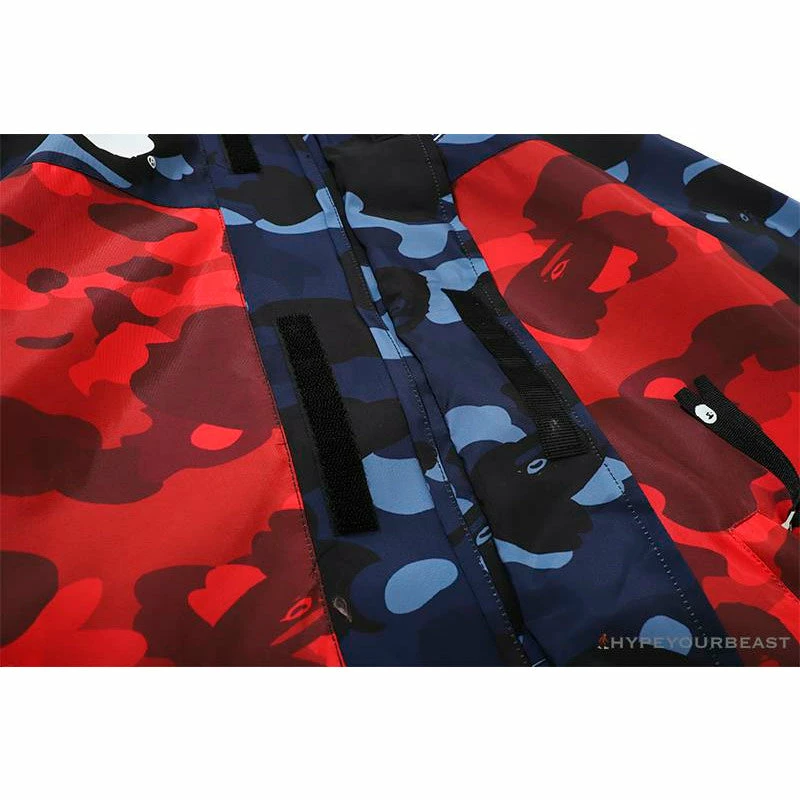 Clothes BAPE X PSG Paris Saint-Germain Camouflage Blue-Red Hoodie