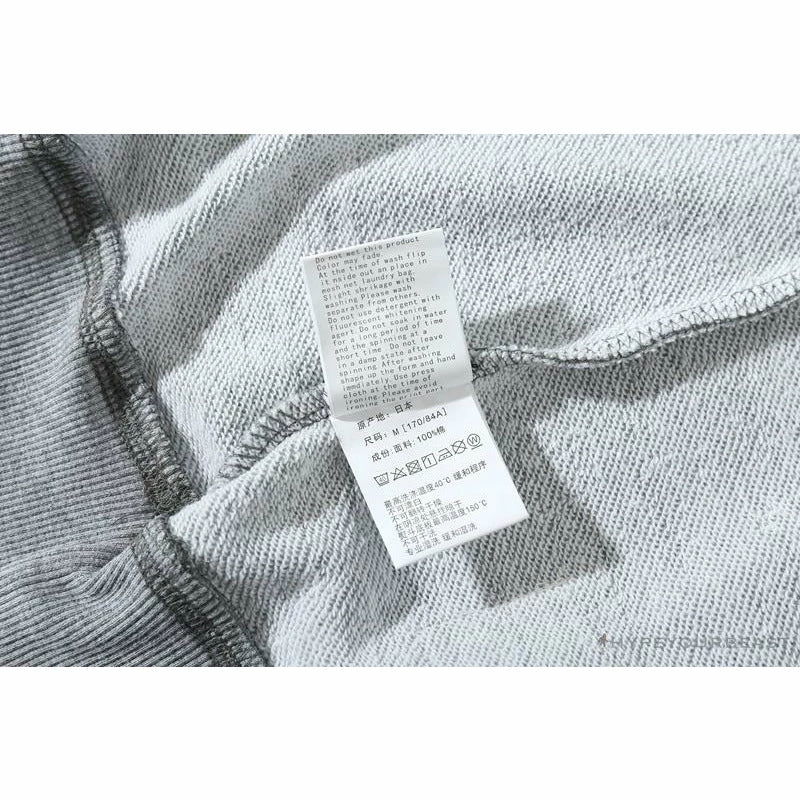 BAPE X RUSSELL ATHLETIC Joint Pullover Long Sleeve Shirt ‘GREY’