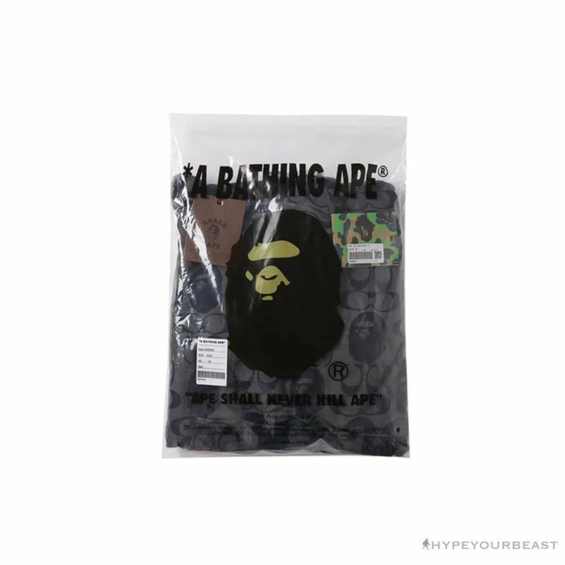 BAPE X COACH Co-Branded Dark-Blue Hoodie Clothes