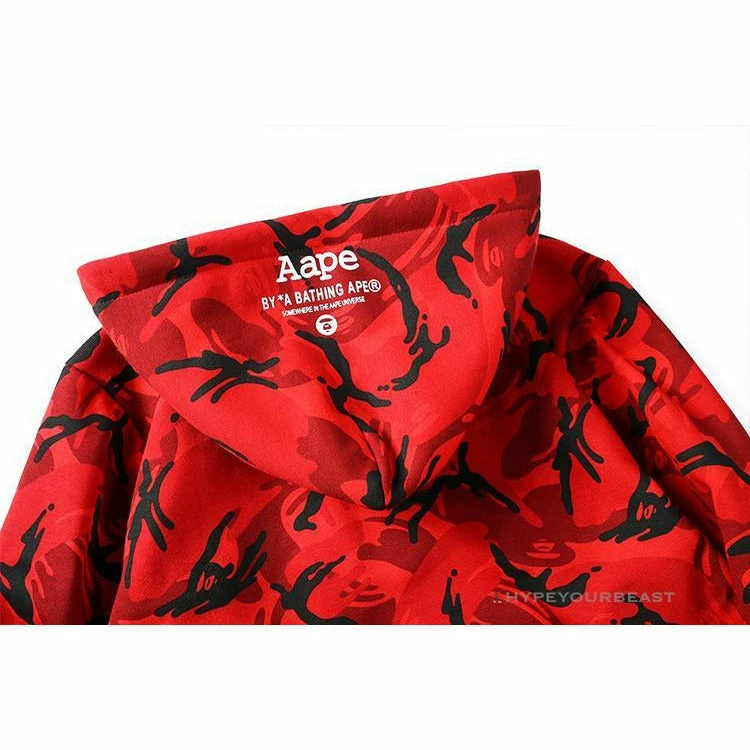 HypeYourBeast Bape Camo Hoodie Red Camouflage
