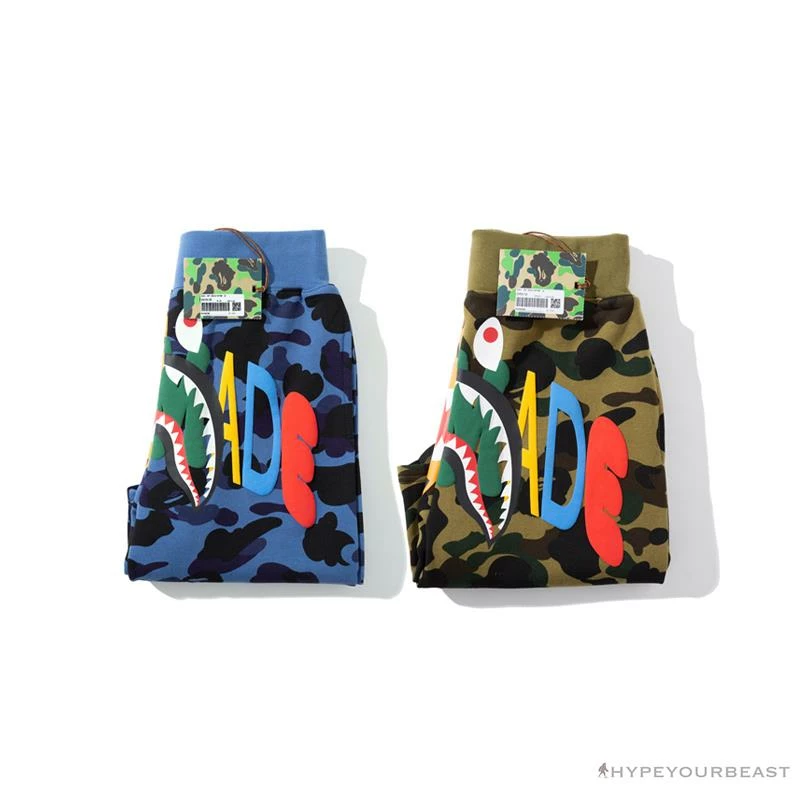 BAPE X READYMADE Tiger Head Foam Camouflage Shorts ‘BLUE’ Clothes