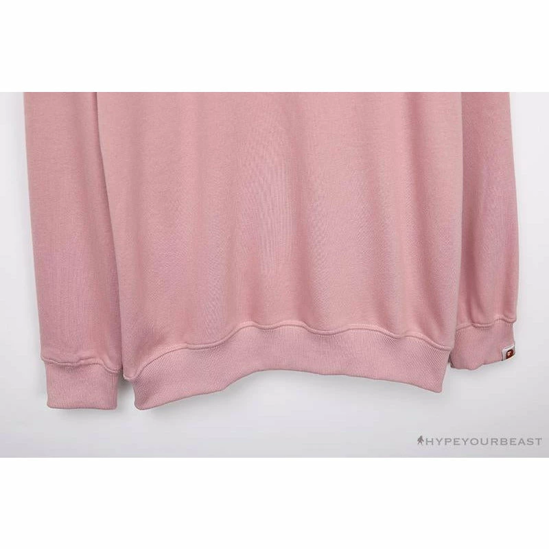 BAPE Behind The Great Ape-Man Head Long Sleeve Shirt ‘PINK’ Clothes