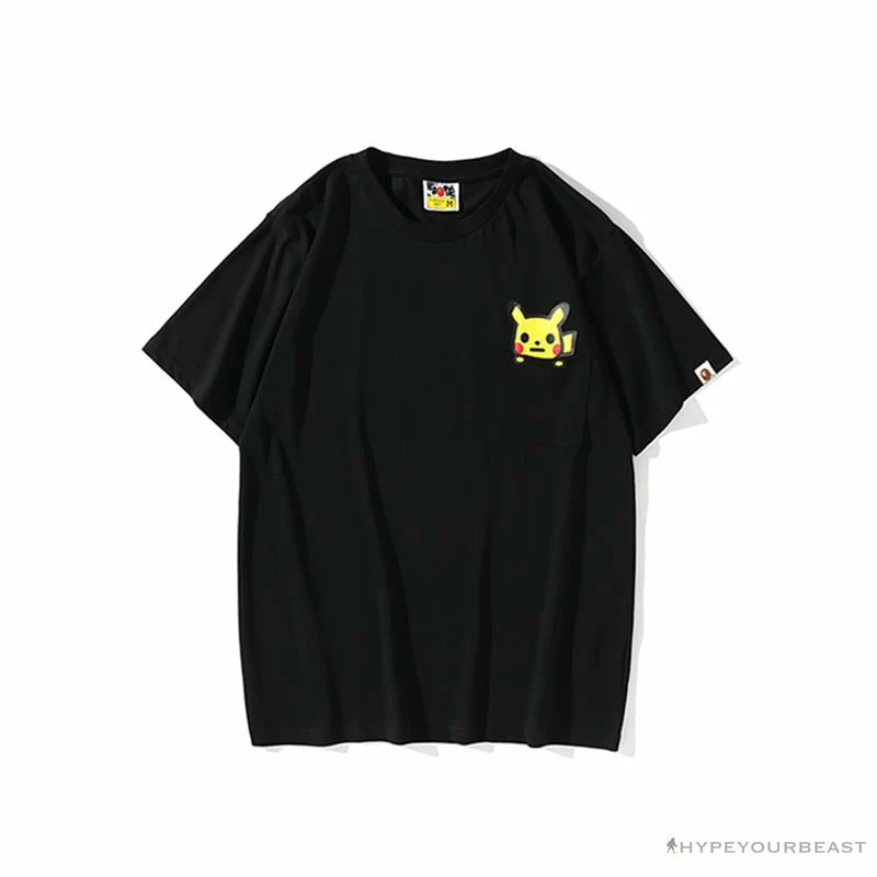 BAPE Baby Milo Pocket Pikachu Tee Shirt ‘BLACK’
