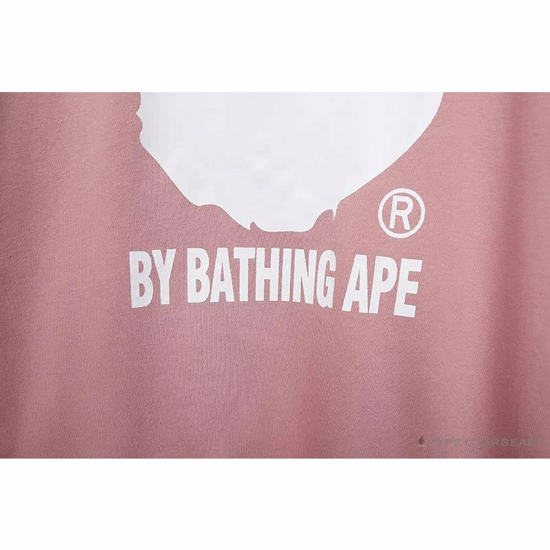 BAPE Behind The Great Ape-Man Head Long Sleeve Shirt ‘PINK’ Clothes